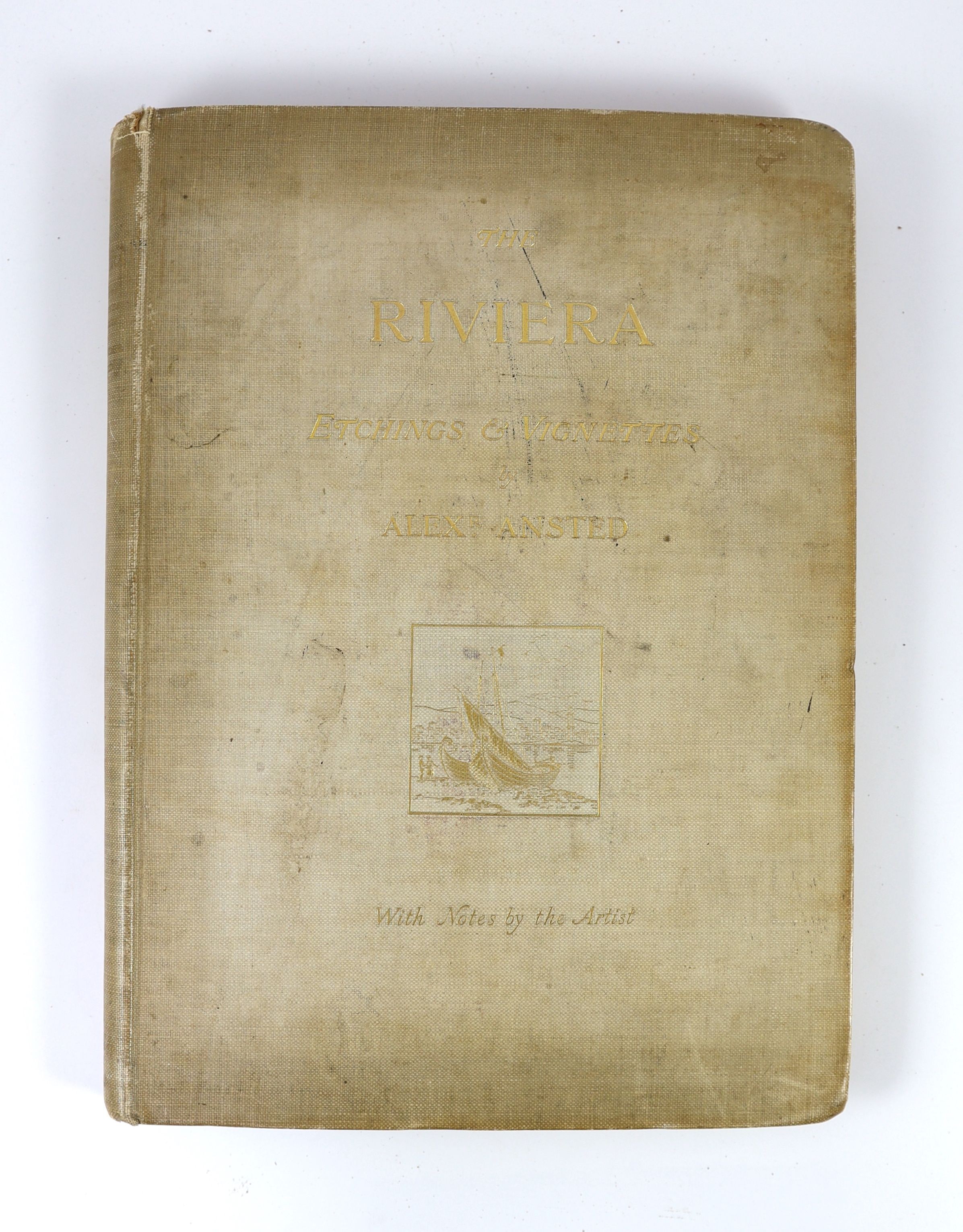 Ansted, Alexander - The Riviera, one of 50, 4to, original buckram, with 20 signed etchings, Seeley & Co., London, 1894, and Beattie, William - Switzerland, 2 vols, illustrated by W.H. Bartlett, 4to, embossed red morocco,